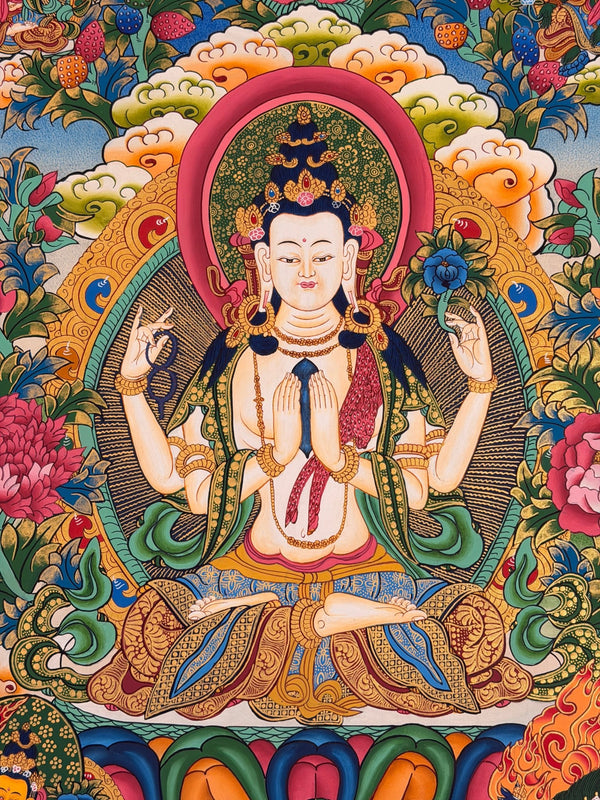 Chenrezig Thangka - Art Of Tibet