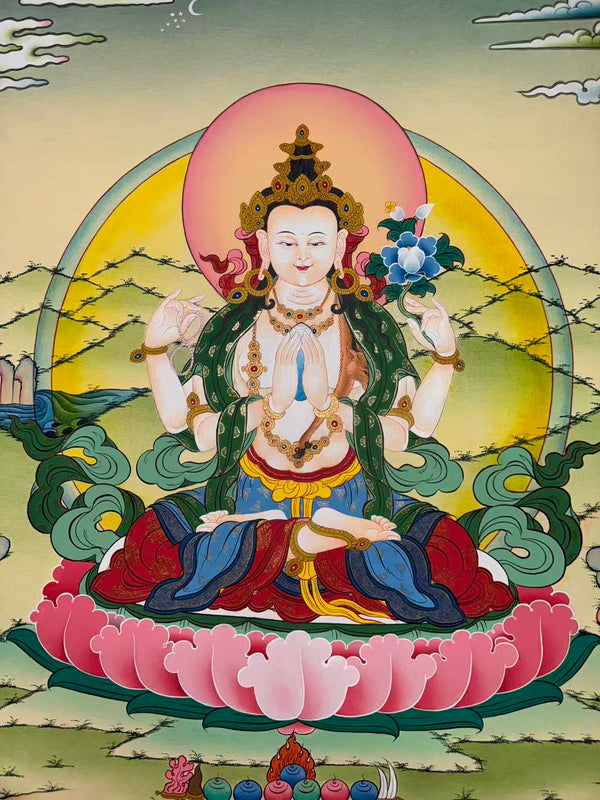 Chenrezig Thangka - Art Of Tibet