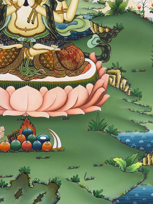 Chenrezig Thangka - Art Of Tibet