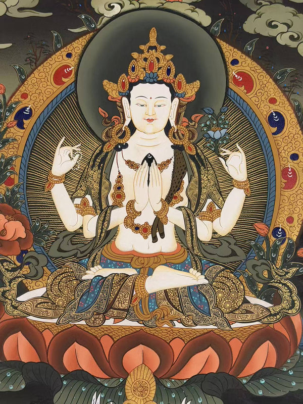 Chenrezig Thangka - Art Of Tibet