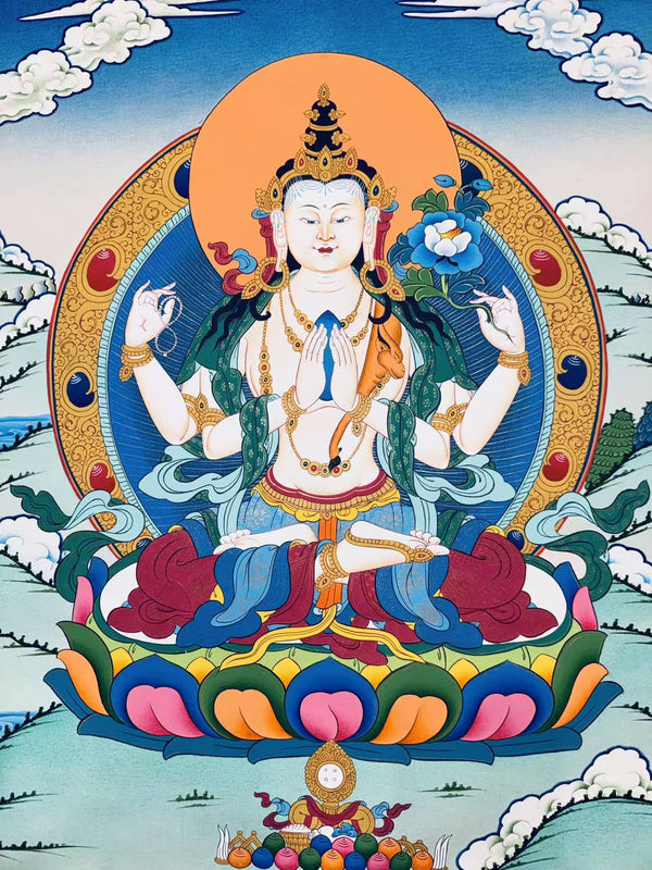 Chenrezig Thangka - Art Of Tibet