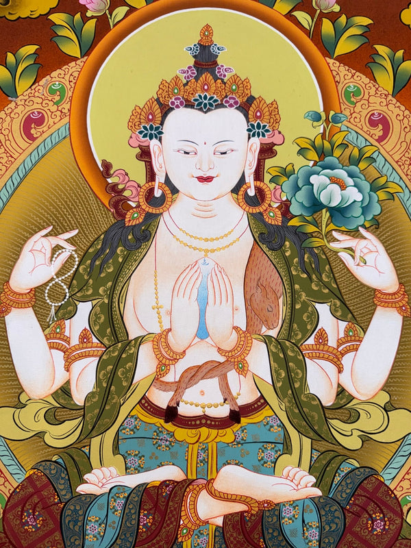 Chenrezig Thangka - Art Of Tibet