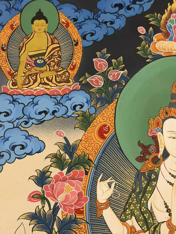 Chenrezig Thangka Painting - Art Of Tibet