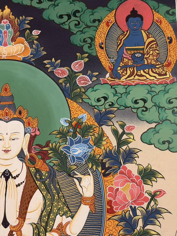 Chenrezig Thangka Painting - Art Of Tibet