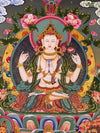 Chenrezig Thangka Painting - Art Of Tibet
