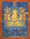Chenrezig Thangka Painting - Silk Framed - Art Of Tibet