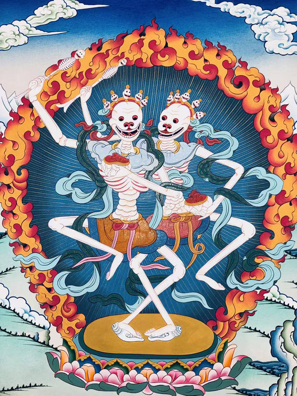 Citipati Thangka - Art Of Tibet