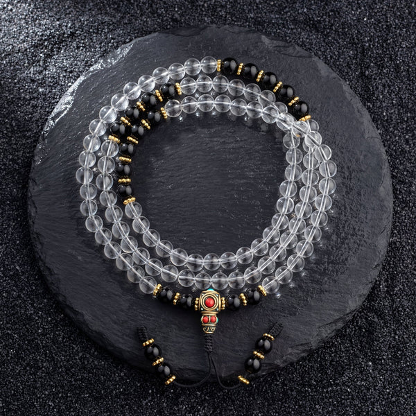 Crystal and Onyx Energy Flow Mala - Art Of Tibet