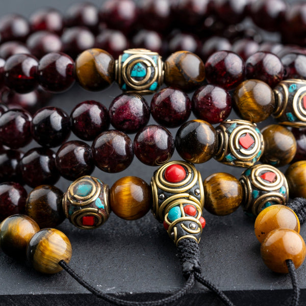 Garnet Manifestation Mala - Art Of Tibet