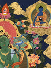 Green Tara Large Thangka - Art Of Tibet