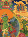 Green Tara Large Thangka - Art Of Tibet