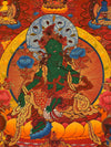 Green Tara Large Thangka - Art Of Tibet