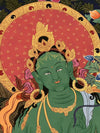 Green Tara Large Thangka - Art Of Tibet