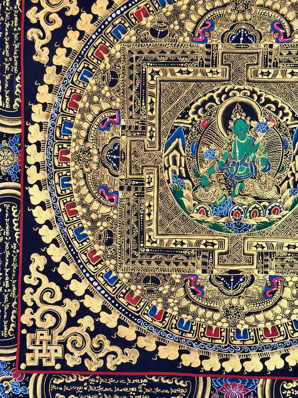 Green Tara Mandala Thangka - Art Of Tibet
