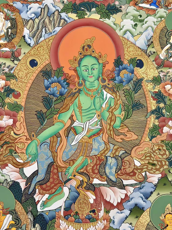 Green Tara Thangka - Art Of Tibet