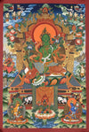 Green Tara Thangka - Art Of Tibet