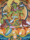 Green Tara Thangka - Art Of Tibet