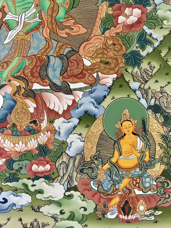 Green Tara Thangka - Art Of Tibet