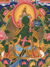 Green Tara Thangka - Art Of Tibet