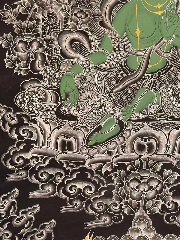 Green Tara Thangka - Art Of Tibet