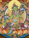 Green Tara Thangka - Art Of Tibet