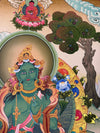 Green Tara Thangka - Art Of Tibet