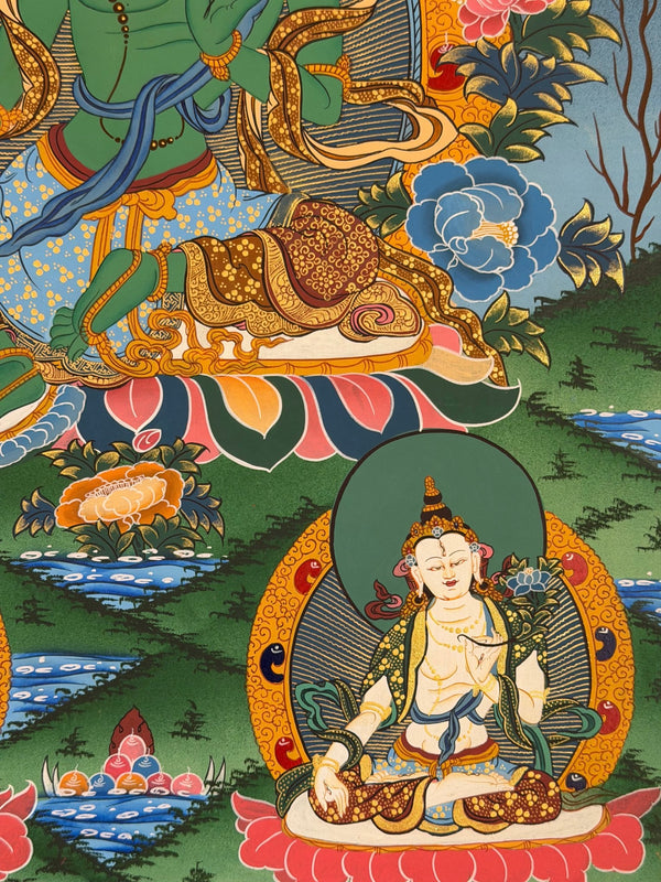 Green Tara Thangka - Art Of Tibet