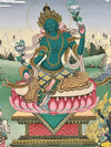 Green Tara Thangka - Art Of Tibet