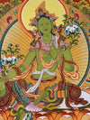 Green Tara Thangka - Art Of Tibet