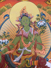 Green Tara Thangka - Art Of Tibet