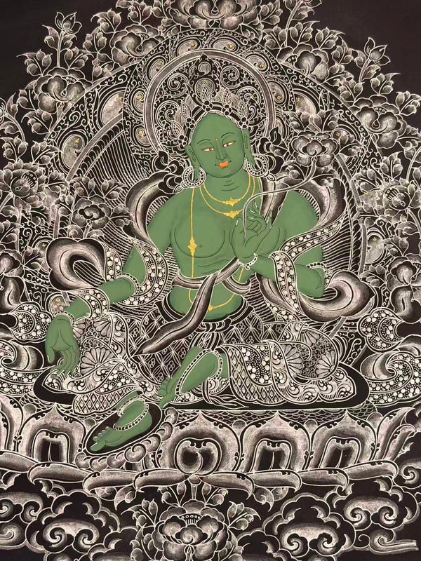 Green Tara Thangka - Art Of Tibet