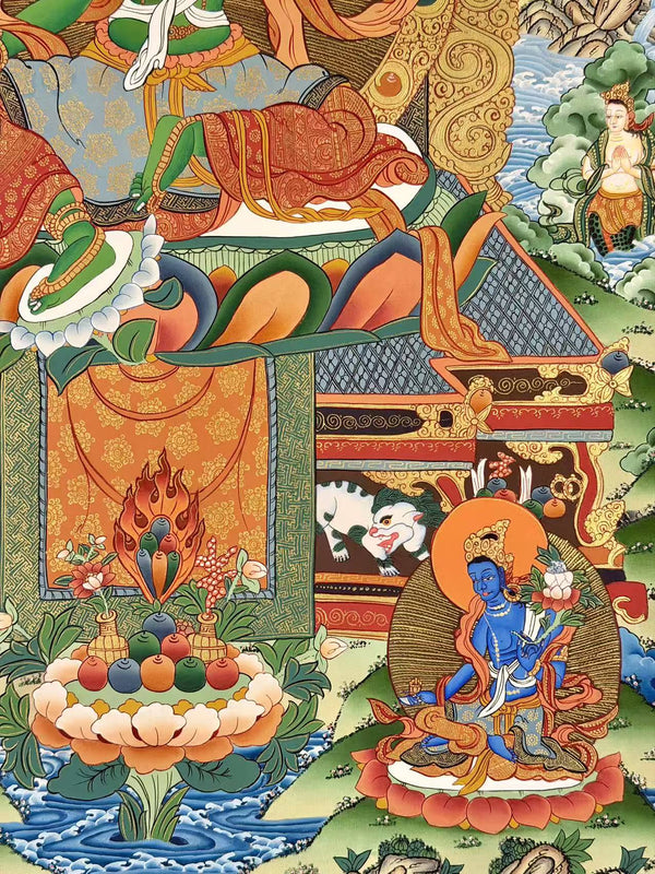 Green Tara Thangka - Art Of Tibet