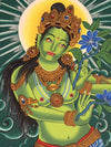 Green Tara Thangka - Art Of Tibet