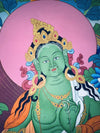 Green Tara Thangka - Art Of Tibet