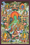 Green Tara Thangka - Art Of Tibet