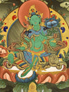 Green Tara Thangka - Art Of Tibet