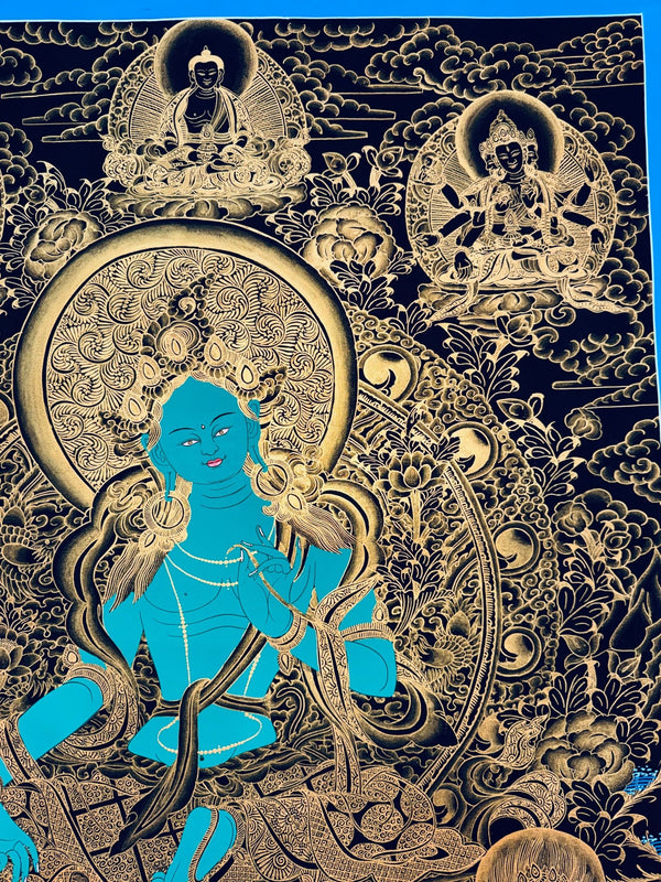 Green Tara Thangka - Art Of Tibet