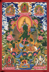 Green Tara Thangka - Art Of Tibet