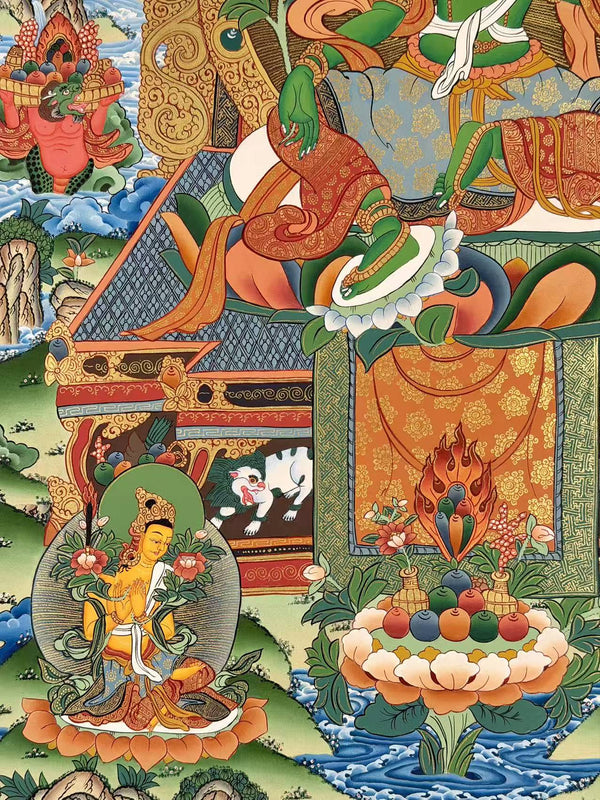 Green Tara Thangka - Art Of Tibet