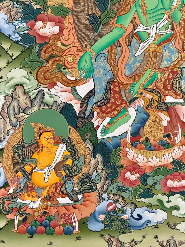 Green Tara Thangka - Art Of Tibet