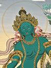 Green Tara Thangka - Art Of Tibet