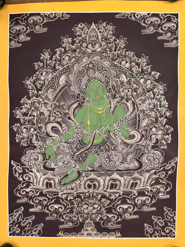 Green Tara Thangka - Art Of Tibet