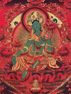 Green Tara Thangka - Art Of Tibet