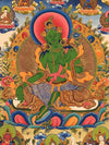 Green Tara Thangka - Art Of Tibet