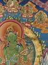 Green Tara Thangka - Art Of Tibet