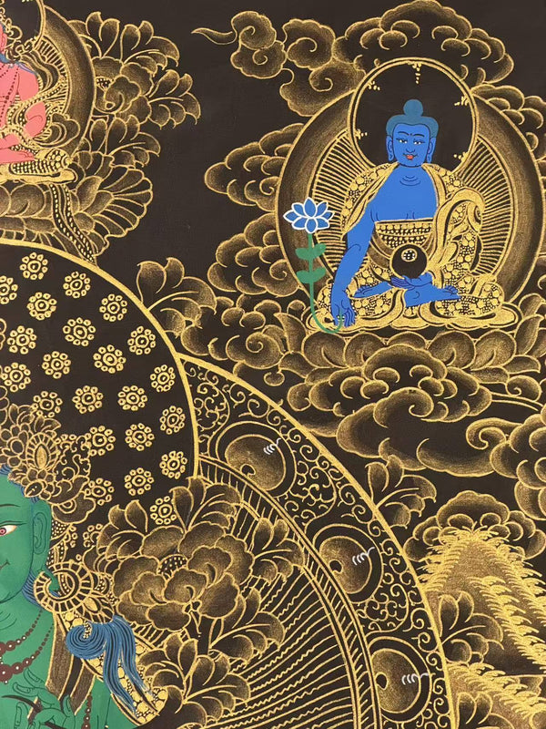 Green Tara Tibetan Thangka Painting - Art Of Tibet