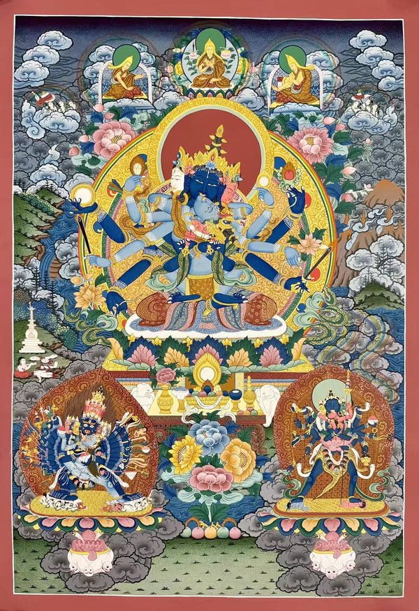 Guhyasamaja Masterpiece Thangka - Art Of Tibet