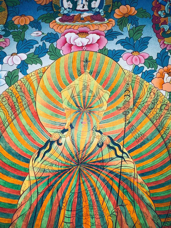 Guru Rinpoche Padmasambhava Rainbow Body Thangka - Art Of Tibet