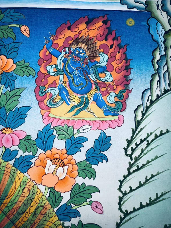 Guru Rinpoche Padmasambhava Rainbow Body Thangka - Art Of Tibet