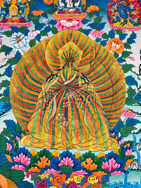 Guru Rinpoche Padmasambhava Rainbow Body Thangka - Art Of Tibet